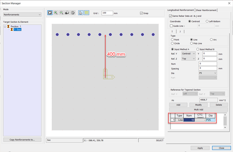 Rebar Confinement Effect in midas Civil